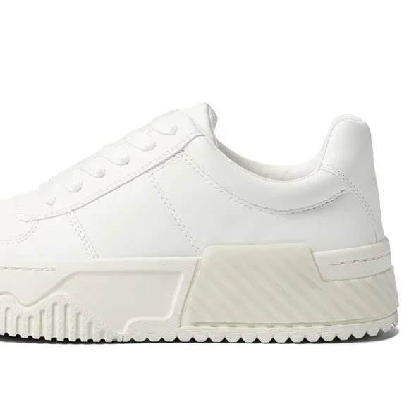 Steve Madden Sonic White Platform Sneakers Flats Shoes Multi Size New - Picture 2 of 7